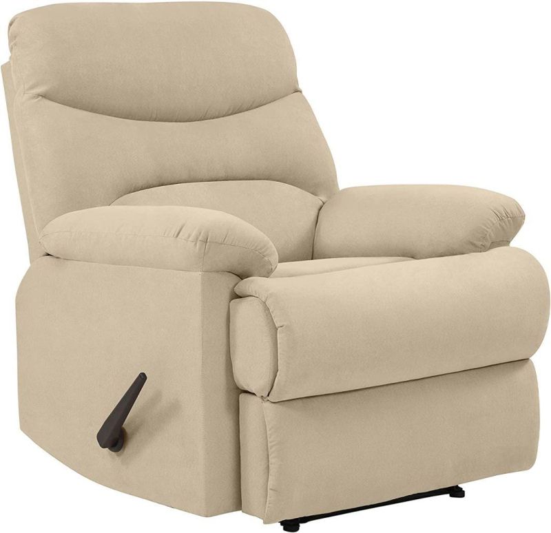 Modern Design High Adjustable Fabric Bean Bag Backrest Manual Recliner with Luxury Wooden Bar