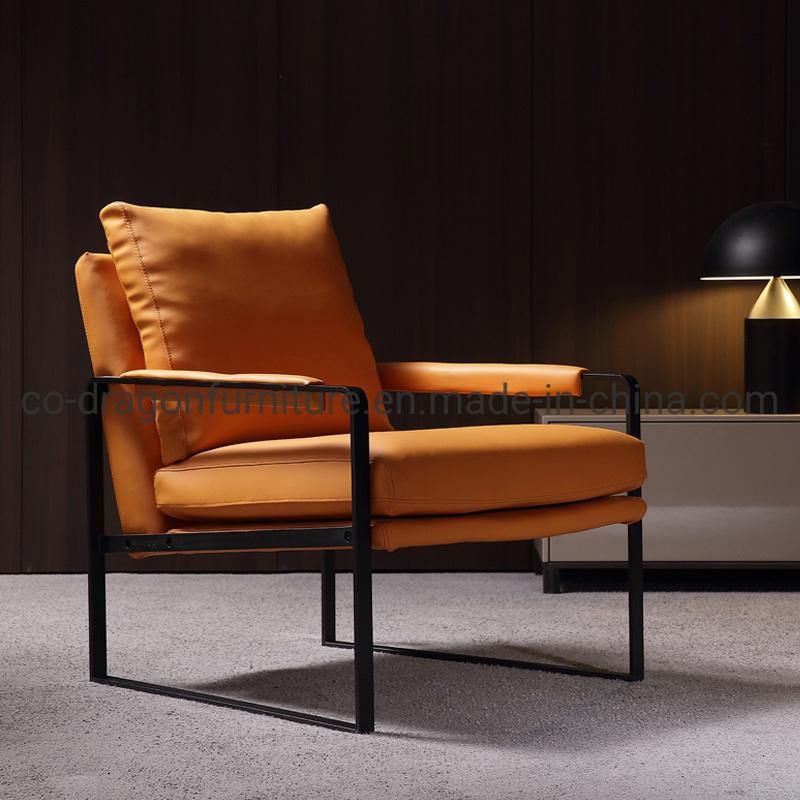 Modern Living Room Furniture Leather Simple Leisure Chair with Arm