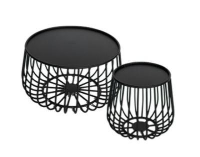 Round Iron Small Tea Table Modern Design Pumpkin Table Living Room Furniture Metal Coffee End Table