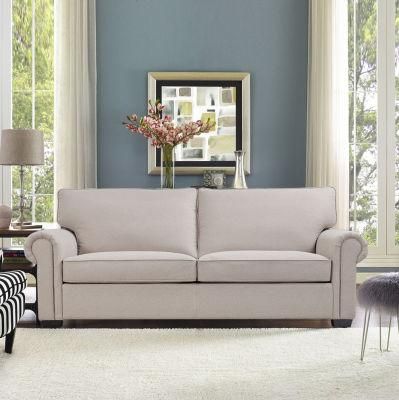 Loose Back Fabric Couch Soft Seating Upholstered Home Furniture Rolled Arm Lancaster Sofa for Living Room Set