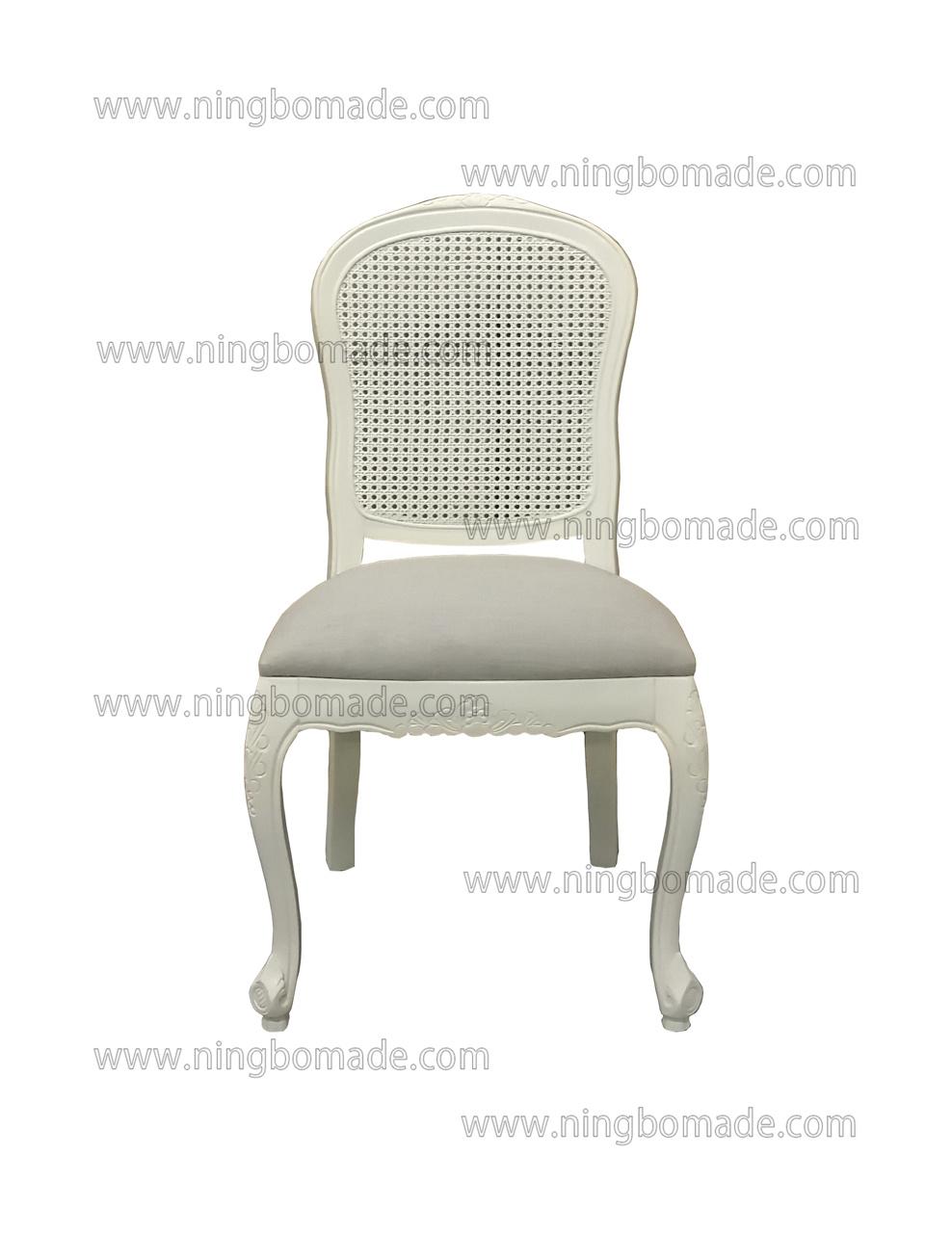 Nordic Louis Style Household Furniture Louis White Solid Wood Chair