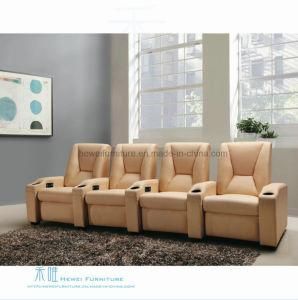 Modern Leather Recliner Sofa Set for Home Theater (DW-04S)