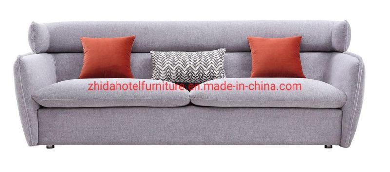 Modern Leisure High Back Sofa Bed Leather Reception Fabric Sofa