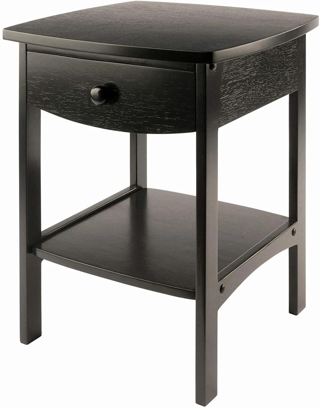 Nightstand, Industrial End Side Table with Drawer and Shelf, Night Stand for Bedroom, Living Room and Small Space