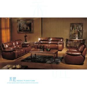 Modern Leather Recliner Sofa Set for Home Theater (DW-10S)