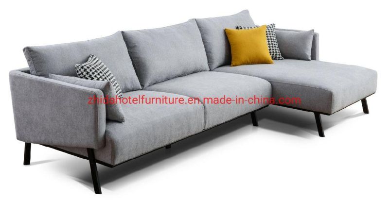 Small L Shape Modern Leisure Hotel Furniture Living Room Sofa