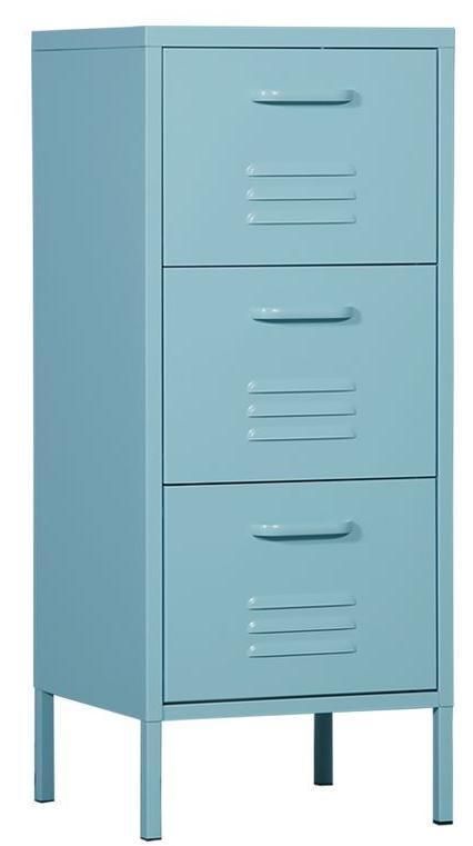 Living Room Metal Steel Colorful 3 Drawer Cabinet