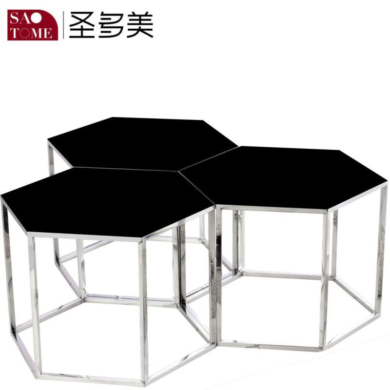 Modern Simple Living Room Bedroom Furniture Stainless Steel Round Nest Table