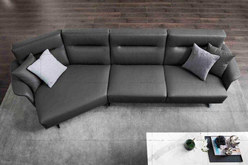 Foshan Factory Sectional Sofa Set Modern Living Room L Shape Leather Sofa Set Furniture