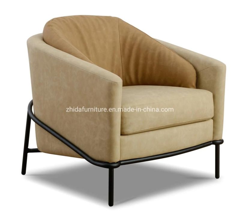 Modern Fabric Metal Frame Living Room Furniture Chair for Hotel Lobby