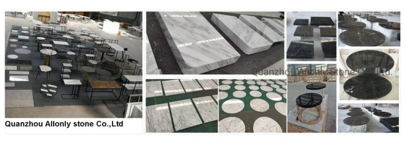 Travertine Stone Coffee Table Set Round for Lobby Display