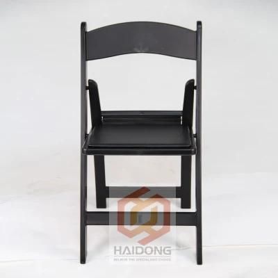 Black Color Plastic PP Resin Folding Wimbledon Wedding Banquet Chairs