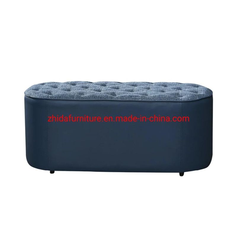 Round Ottoman Wooden Modern Bed Hotel Living Room Sofa Stool