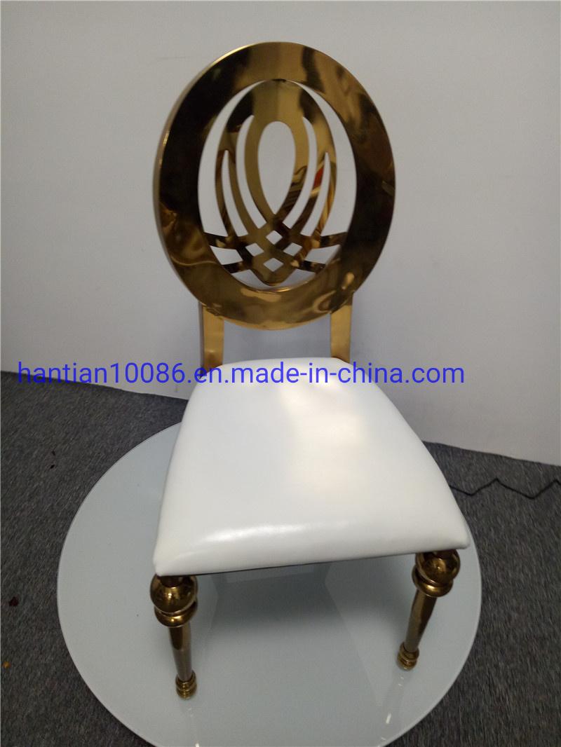 Living Room Dining Furniture Golden Stainless Steel Wedding Chair Throne Chairs for Sale