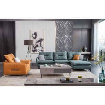 Modern Home Furniture Wooden Green Couch Sleeper Living Room Corner Fabric Sofa