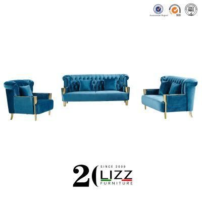 Contemporary Living Room Furniture Plush Velvet Home Sofa