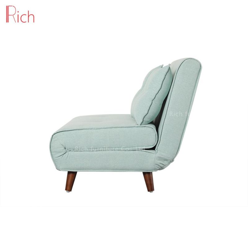 Mint Green 2 Seater Fabric Sofa Bed Modern Nordic Living Room Divan Bed