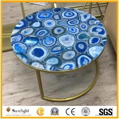 Coustom Natural Granite/Marble/Agate Stone Round Coffee/Dining Table for Furniture