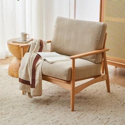 Morden Home Living Room Wooden Furniture Sofa Chair