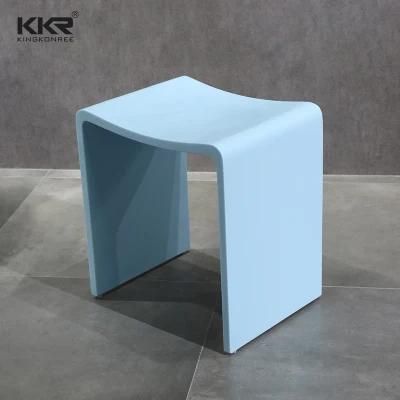 Colorful Stool Acrylic Solid Surface Bathroom Stool Blue Bathroom Furniture Acrylic Shower Stool