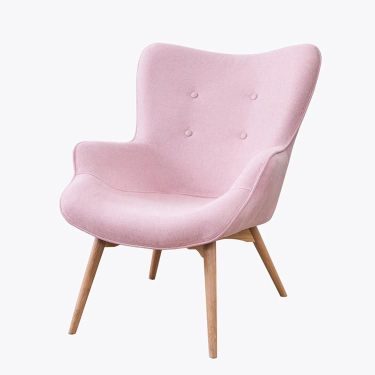 Silla De Sofa Minimalist Nordic Style Living Room Furniture Fabric Velvet Soft Seat Solid Wooden Legs Arm Chair with Low Seat