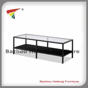 Powder Coated Glass TV Stand (TV010)