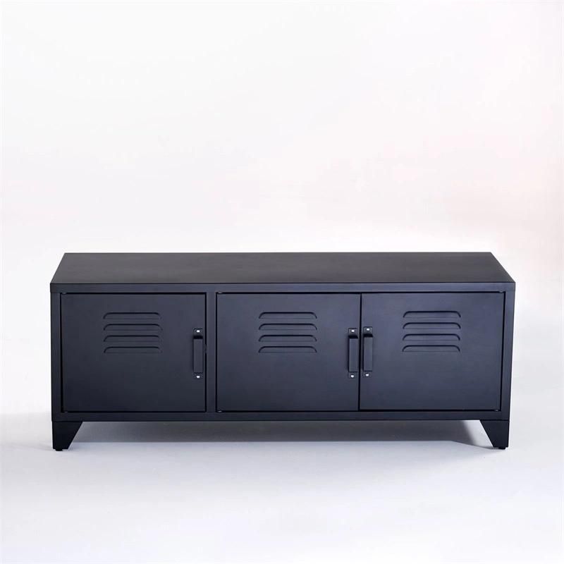 2021 High Quality Black Wood TV Stand/Cabinet with Heavy Legs