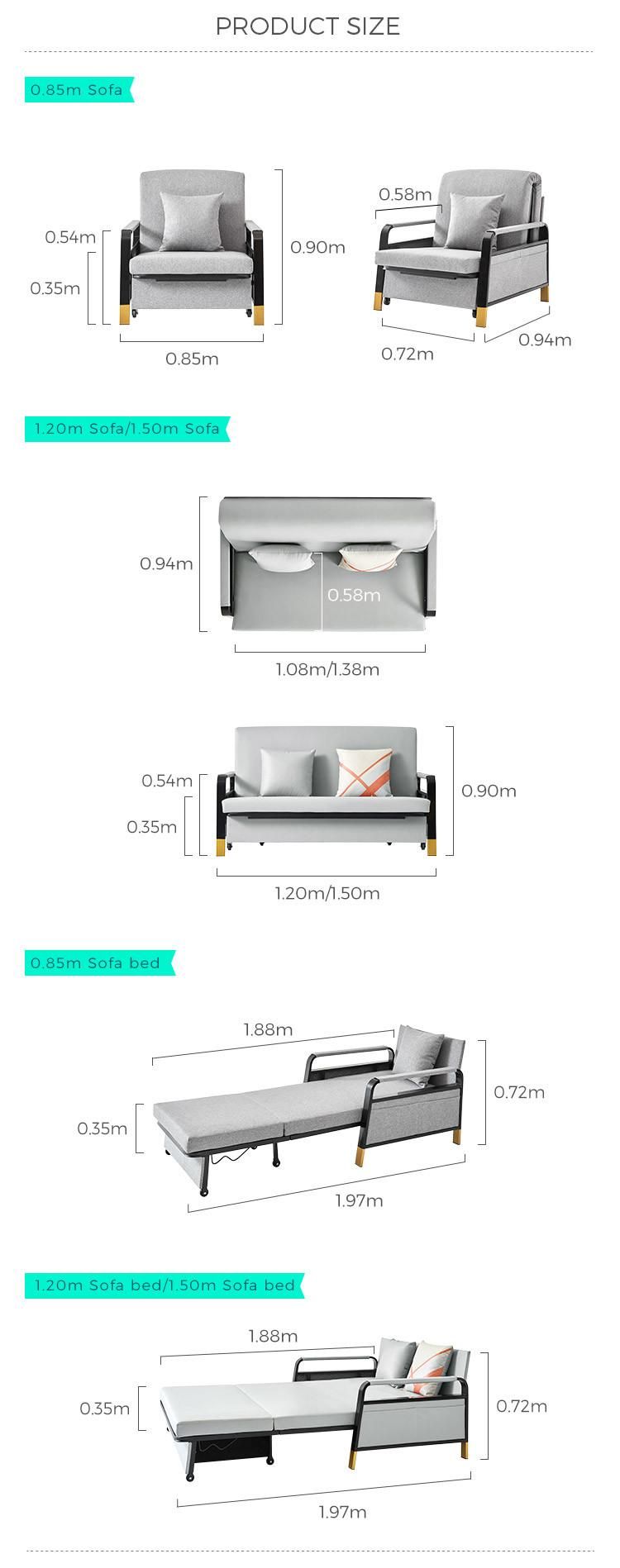 Linsy Bar Folding Metal Sofa Cum Bed Ls182sf3