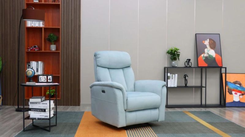 Jky Furniture Geeksofa Fabric Air Leather Living Room Single Power Electric Recliner Chair Reclining with Massage Function