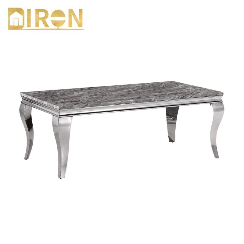 Modern Design Light Luxury Home Furniture Marble Top or Tempered Glass Coffee Table