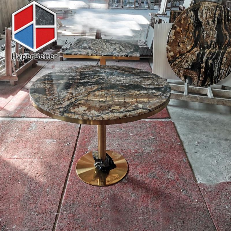 Classical Coffee Table Marble Top Antique Leg