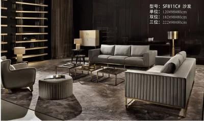 Corner Modern Living Room Leather Sofa Set in Furniture Living Room Sofa