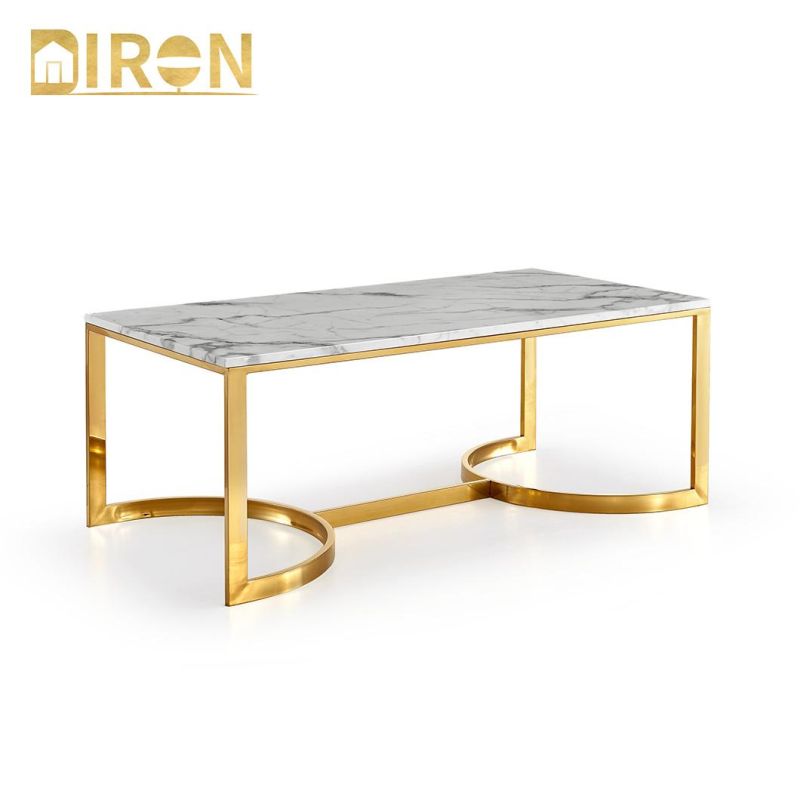 China Wholesale Modern Living Room Furniture Bedroom Set Stainless Steel Coffee Table