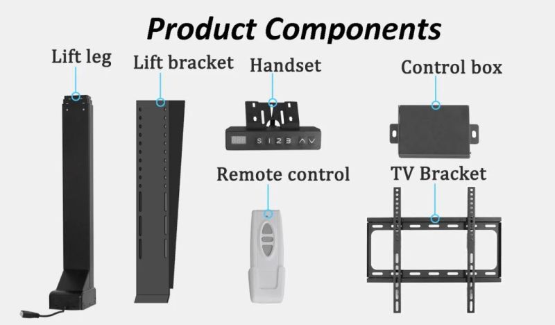 Easy Assembly Quite Fast Cabinet Wall TV Lift Mechanism