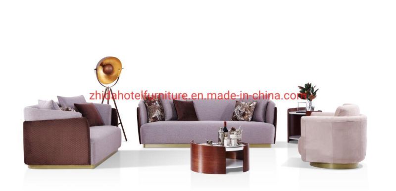 Contemporary Style Metal Living Room Furniture Classic Stainless Steel Sofa