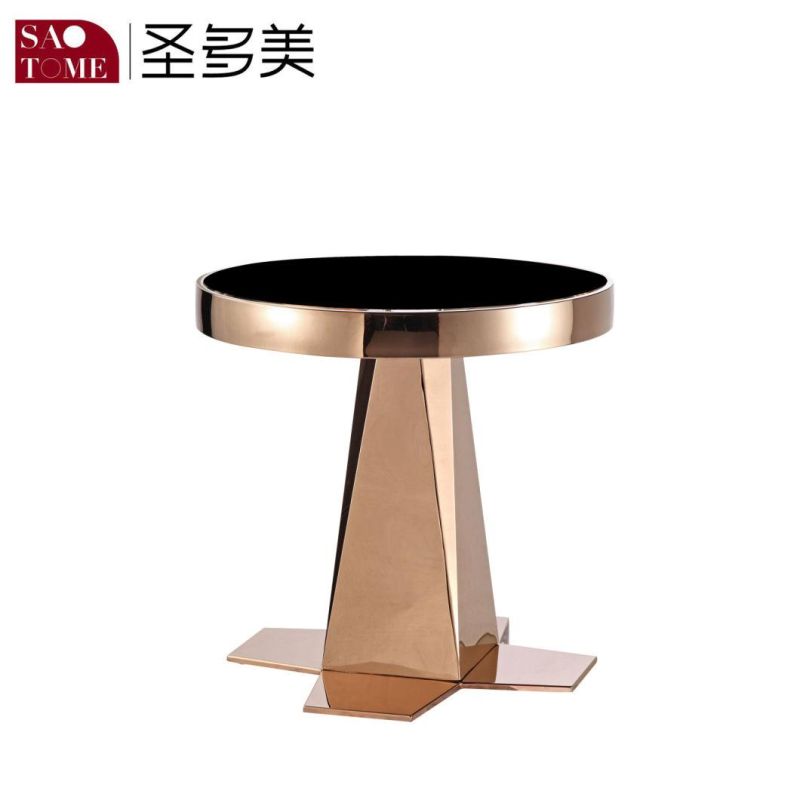 Modern Living Room Furniture Glass End Table with Three Small Ball Bases