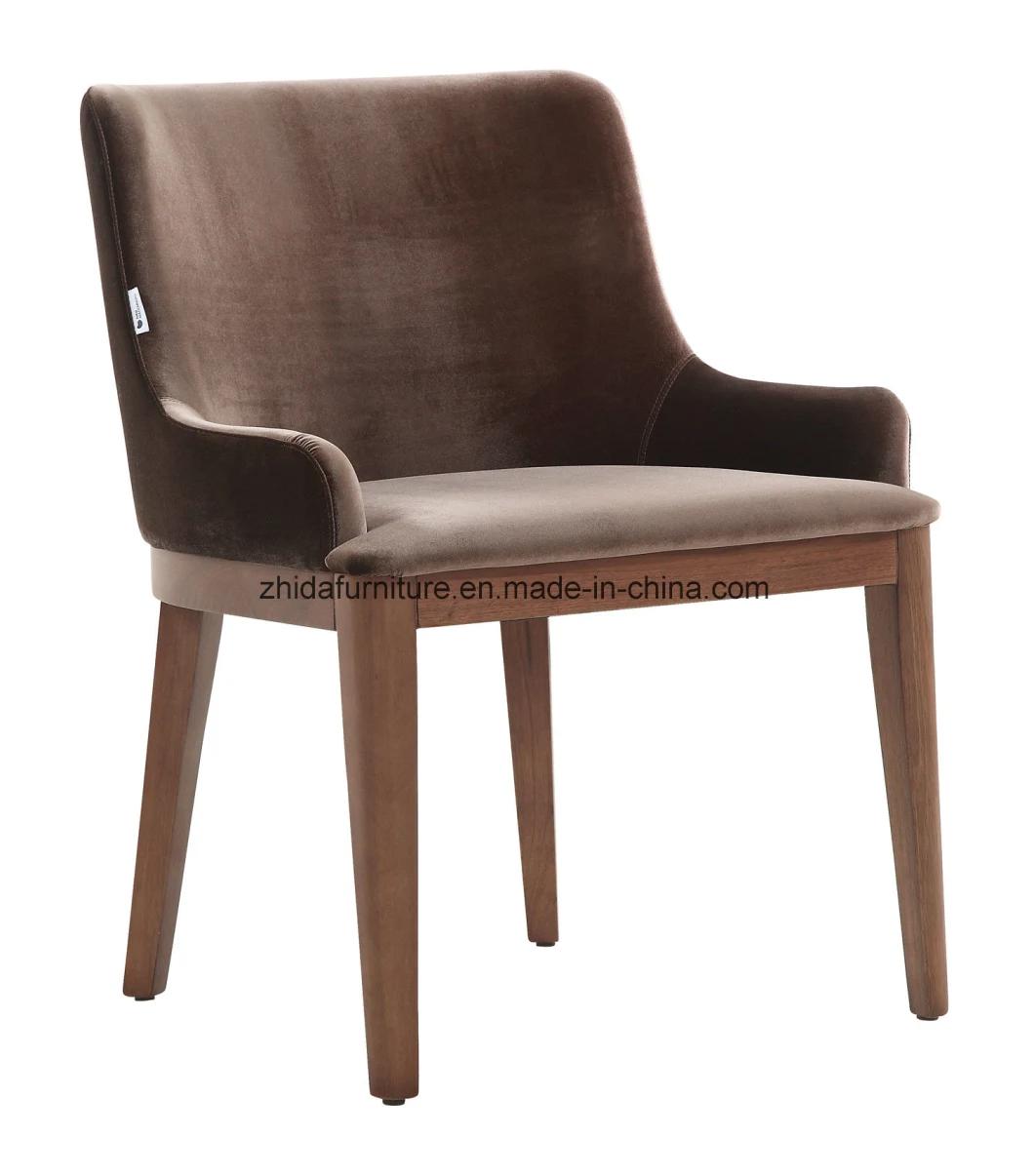 Modern Solid Wood Armrest Dining Chair