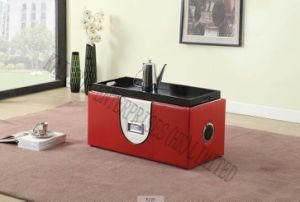 Music Storage Multifunctional Modern PVC Leather Fashion Ottoman