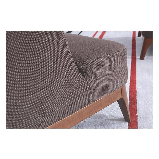 Nordic Ash Solid Wooden Fabric Sofa for Sitting Room