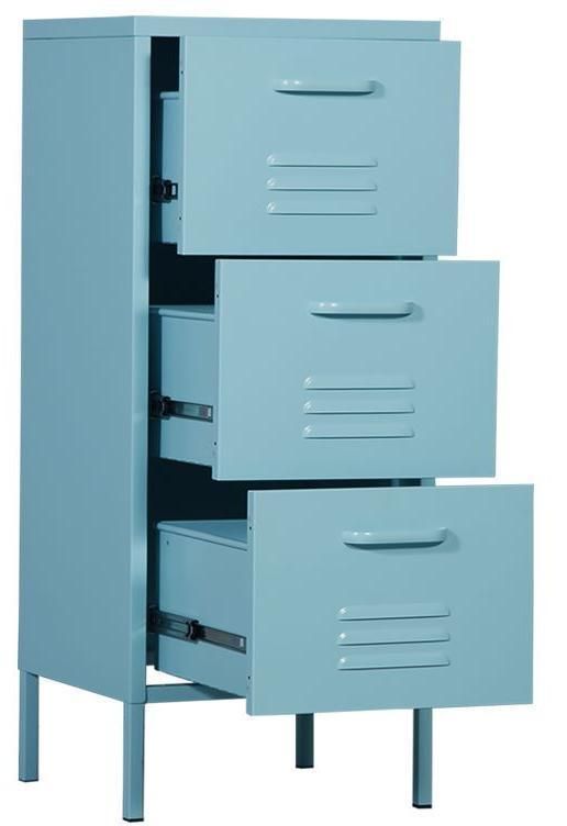 Living Room Metal Steel Colorful 3 Drawer Cabinet