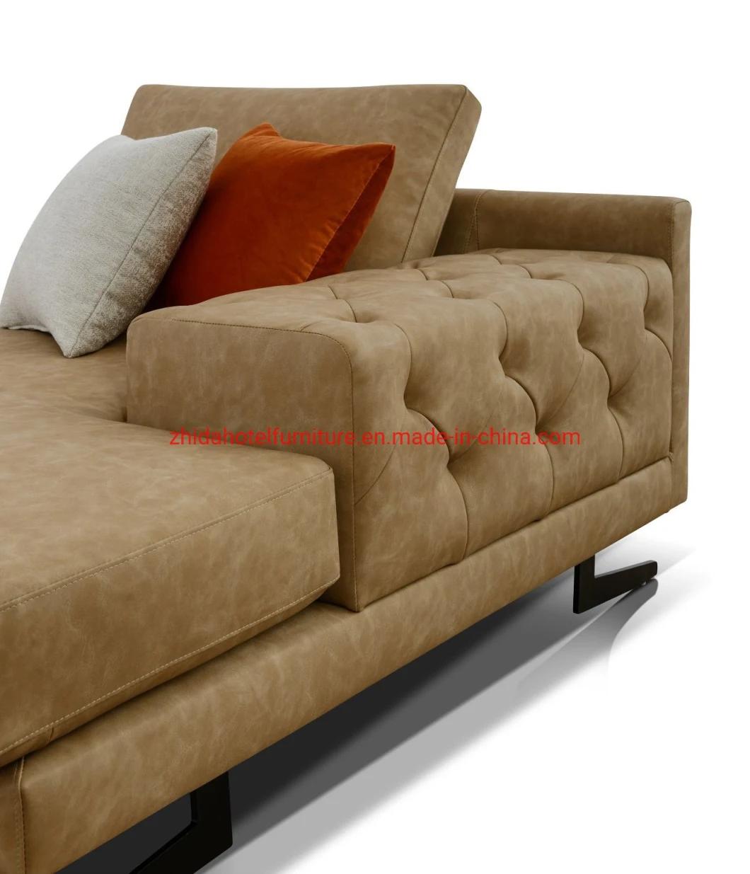 Modern Hotel Lobby Furniture Home Leather Fabric Leisure Sofa