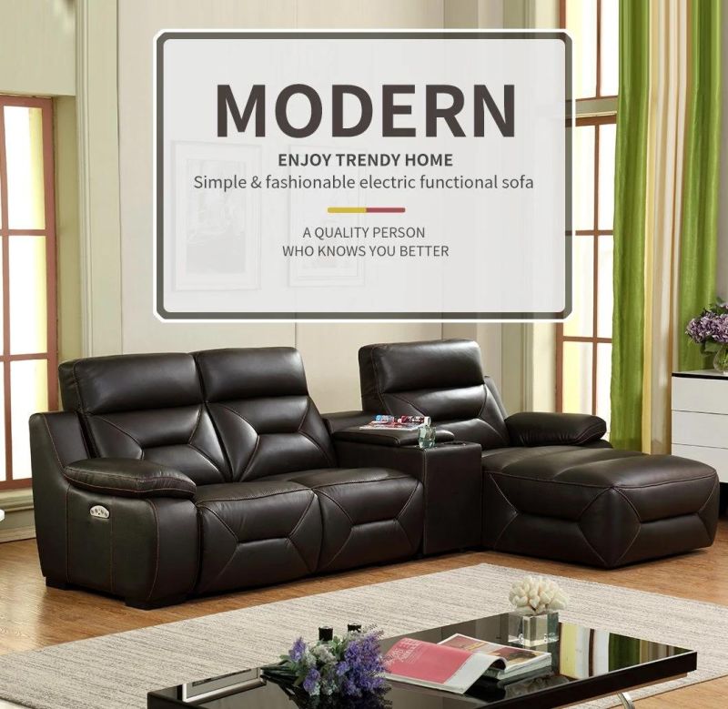 Hot Sale Living Room Functional Furniture Fabric Reclining Sofa