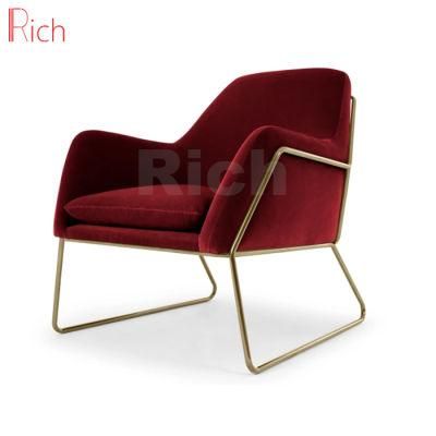 Livnig Room Furniture Leisure Sofa Chair Velvet Upholstered Arm Chair