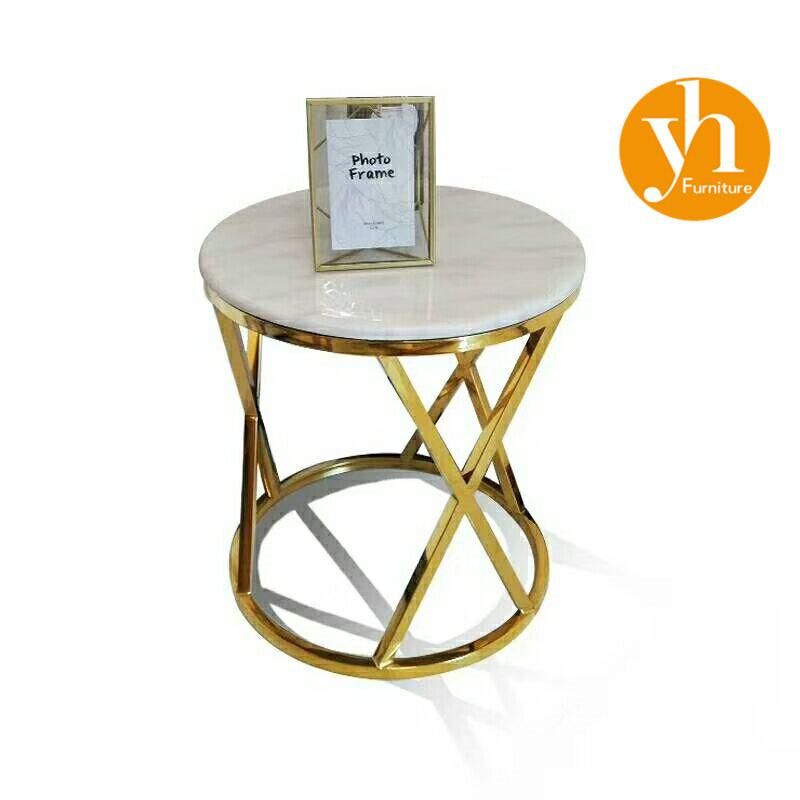 Modern Metal Round Side Table Living Room Furniture 38′′ Diameter Simple Modern Sofa Table Coffee Table