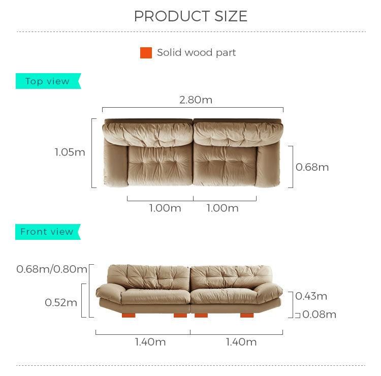 Linsy Modern Design Living Room Furniture 3 Seat Cloud Sofa Tbs009