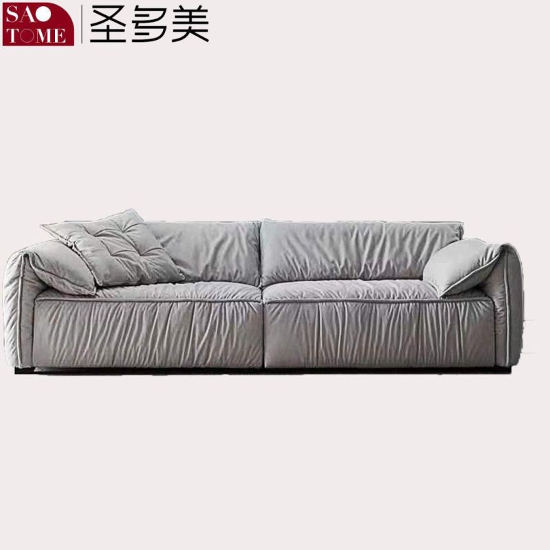 Hot Selling Simple Style Grey 3 Seat Fabric Living Room Sofa