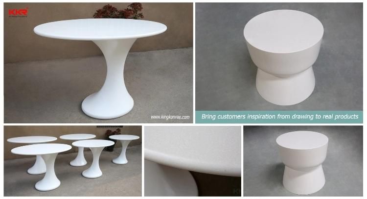 Corian Stone 2 Seater or 4 Seater Fast Food Dining Tables and Chairs for Restaurant or Coffee