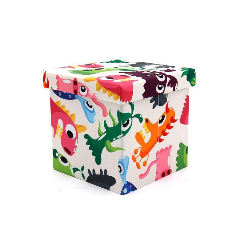 Living Room Kids Furniture Cube Foldable Storage Fabric Pouffe Ottoman