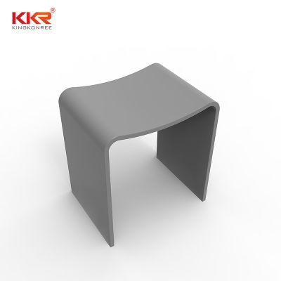 Manufacturer Matte Grey Resin Stone Bathroom Shower Stools