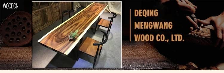 Solid South American Walnut Wood Resin Wooden River Style Furniture Tea Table Top